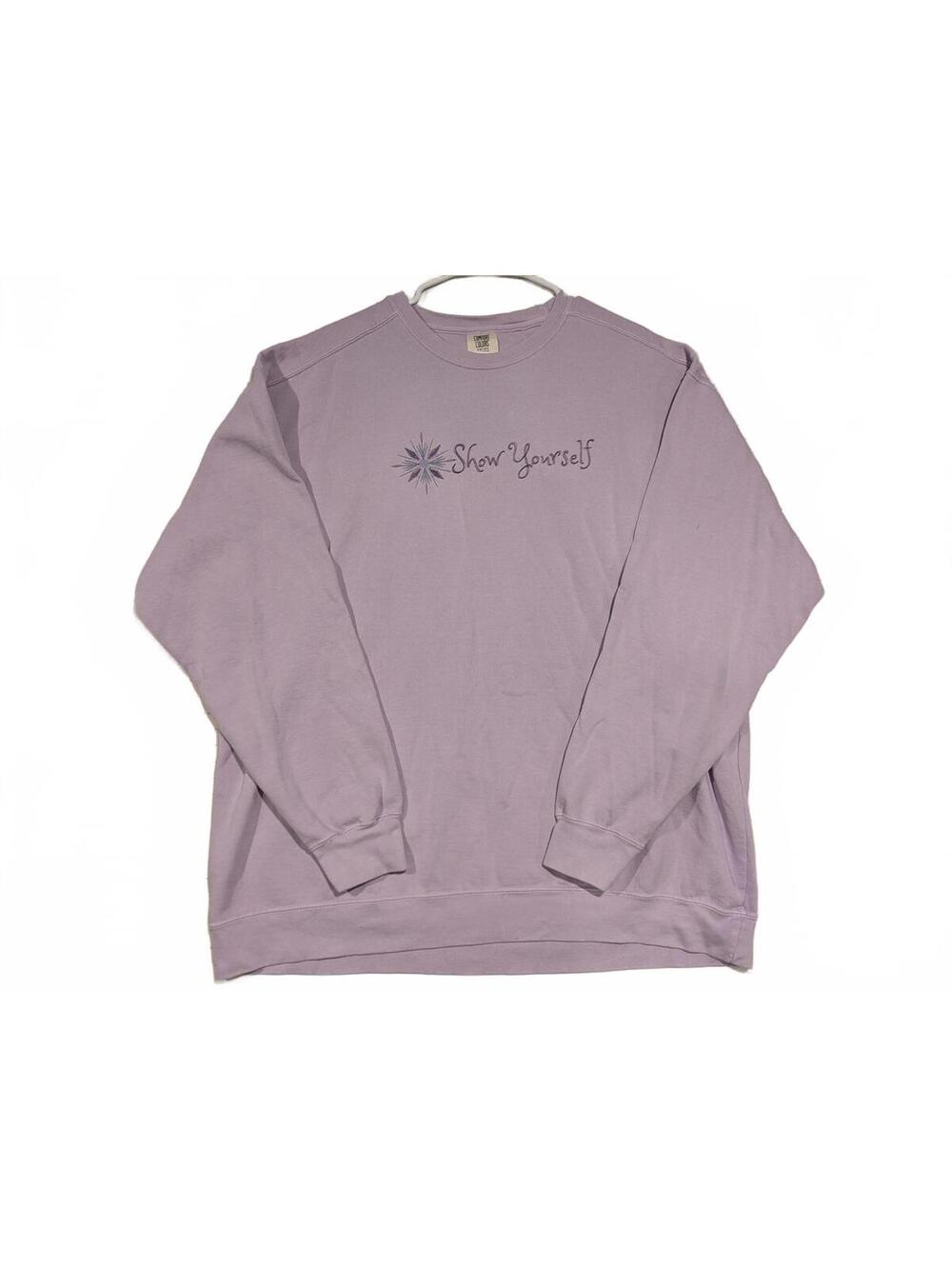 Comfort Colors Show Yourself Embroidered Crewneck Sweater Womens 2XL